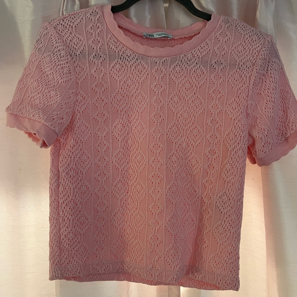 Pink Zara knit top - M